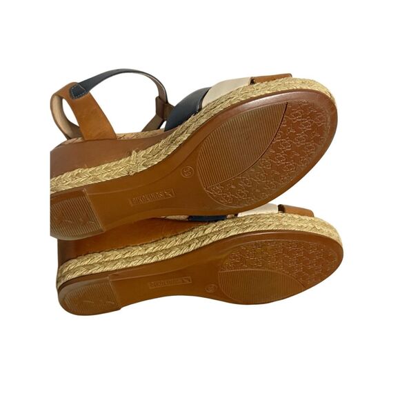 Pikolinos Women's Mojacar Leather Wedge Espadrille Sandals Multicolor Size 39 - Picture 7 of 7